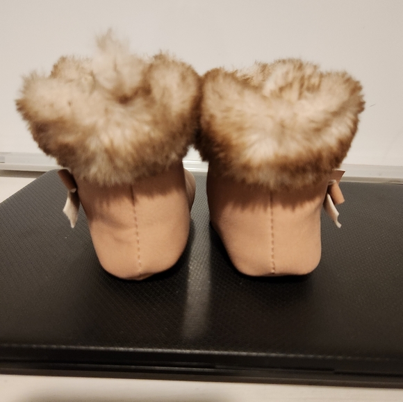 Infant's Child of Mine tan faux fur booties. Size 3/6 months. - Picture 4 of 7